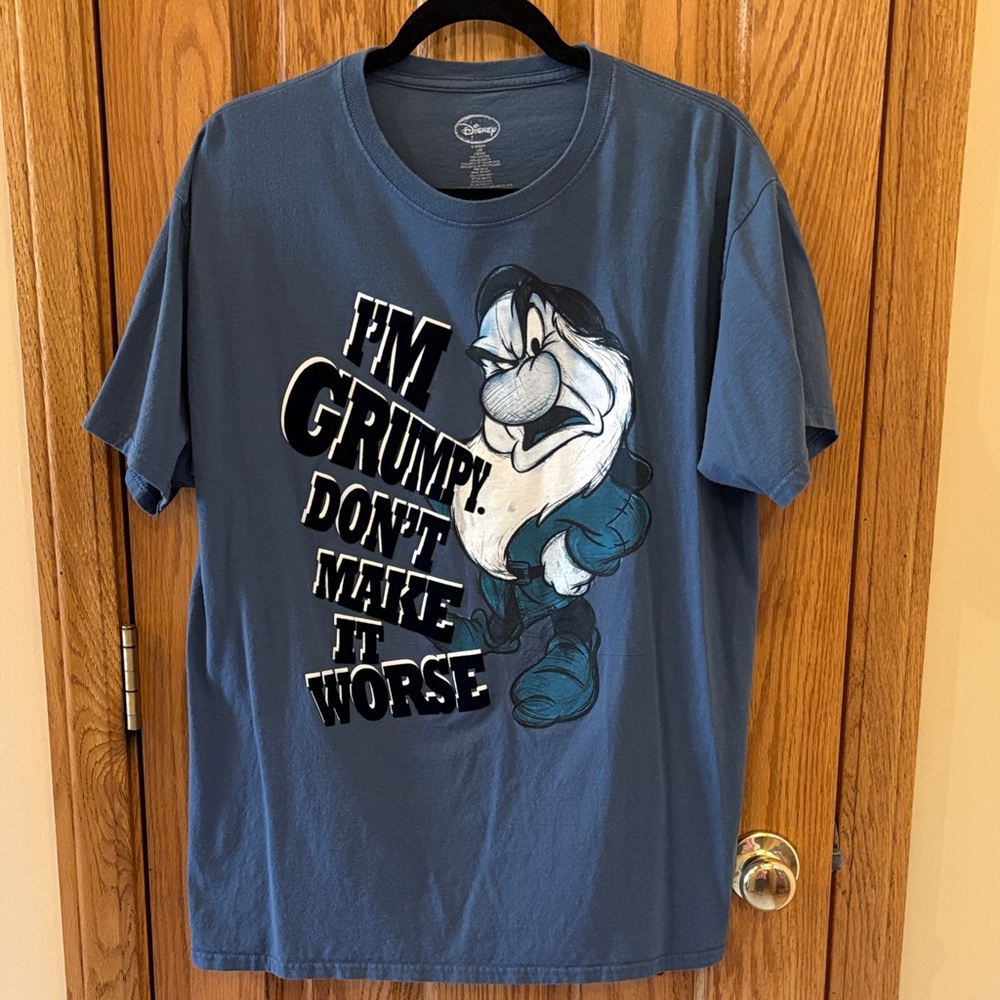 Disney Women’s Grumpy Graphic Tee - Slate Blue